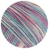 Lana Grossa Cool Wool Print Häkelwolle, 160 m grau|rosa|silberfarben