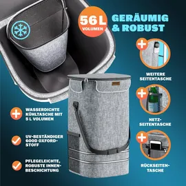 monzana 3in1 Einkaufstrolley grau 0,44 m