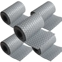 nyvi Polyrattan Sichtschutzstreifen 255x19 cm 5 Rollen Hellgrau