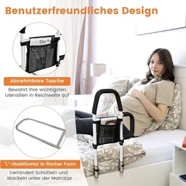 Costway Bettschutzgitter Rausfallschutz 136 kg Schwarz/Weiß