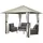 Mendler Pergola HWC-J63 3 x 3 m inkl. 1 Seitenteil Beige/Weiß