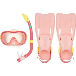 Tauchset / Schnorchelset Kinder Maske / Schnorchel / Flossen - Pink rosa 35/38