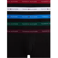 Trunk "5P TRUNK WB", Herren, Gr. L (52), 5 Stk., b com, dp br, rg rd, w, orn gr, Jersey, Obermaterial: 95% Baumwolle, 5% Elasthan, TOMMY HILFIGER UNDERWEAR, körpernah, Unterhosen, mit Tommy Hilfiger Logo-Elastikbund, Signature Kollektion