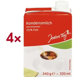 Jeden Tag 4er-Pack Kondensmilch 7,5% Fett