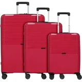 d & n Travel Line 4000 Koffer-Set 3-tlg. rot/pink
