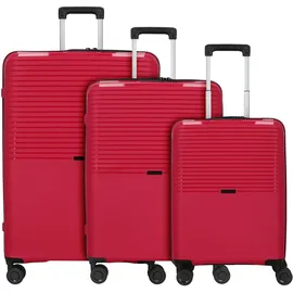d & n Travel Line 4000 Koffer-Set 3-tlg. rot/pink