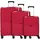 d & n Travel Line 4000 Koffer-Set 3-tlg. rot/pink