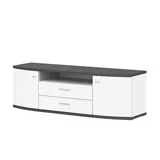 Uno Lowboard Gabbro ¦ weiß ¦ Maße (cm): B: 166 H: 53 T: 50.0