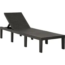vidaXL Sonnenliege 195 x 65 x 0 cm Grau