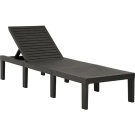 vidaXL Sonnenliege 195 x 65 x 0 cm Grau