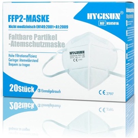 HYGISUN FFP2 Masken ohne Ventil Faltbar