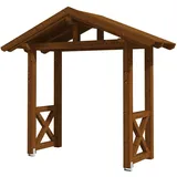 SKANHOLZ Skan Holz Vordach Stralsund 4 nussbaum