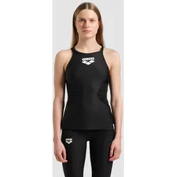 Tanktop Damen Mesh Panel - Black-black-white - XS