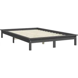 vidaXL Massivholzbett 180 x 200 cm Grau