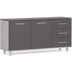 Schrank zum Tisch PRIMO, rechts, grau / Graphit
