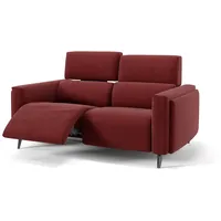 Sofanella 2-Sitzer Stoff, Relaxsofa, Designsofa, Designer Couch, Italienisches Sofa, 2er Sofa rot