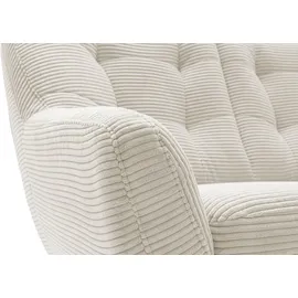 exxpo - sofa fashion 3-Sitzer EXXPO - SOFA FASHION "Scandi, bequem, aufwendige Rückenpolsterung für mehr Sitzkomfort", beige, B:187cm H:92cm T:92cm, Sofas, aktuelle Farben in hochwertigen Bezugsqualitäten, Holzfuß