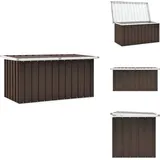 Vidaxl - Gartenbox Braun 129 x 67 x 65 cm - Gartenbox - Stahlausstattung - Auflagenbox - Gartendeko - Gartenorganisation