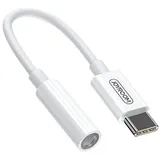 Joyroom 3,5mm Jack Minibuchse auf Typ-C (USB-C) Kabel Adapter Kopfhöreradapter kompatibel mit Smartphones weiß