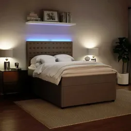 vidaXL Boxspringbett 140 x 200 cm Hellgrau