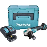 Makita DGA 520 SM1JX1 Akku Winkelschleifer 18 V 125 mm X-LOCK Brushless + 1x Akku 4,0 Ah + (125 mm)