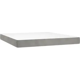 vidaXL Boxspringbett 180 x 200 cm Hellgrau