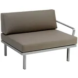 Sylt Alu Modul 100 x 84 cm Arm links - 10 - carbon D11 - naturegrey