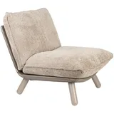 ZUIVER Lazy Sack Einzelsessel Polyester 80 x 80 x 80 cm Beige mit Hocker