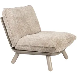 ZUIVER Lazy Sack Einzelsessel Polyester 80 x 80 x 80 cm Beige mit Hocker