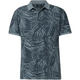 STREET ONE MEN, Herren, Gr. L (42), blau (dusty blau), Web, 100% Baumwolle, bedruckt, normal normal, V-Ausschnitt, Bündchen, Shirts T-Shirt, aus reiner Baumwolle