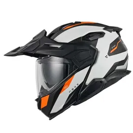 NEXX X.Lifecountry Terra Klapphelm - Matt Schwarz/Weiß/Orange / S