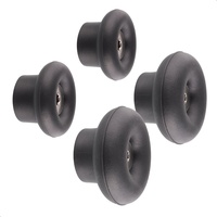 Wagner Wandhaken-Set Dot WH 0200 Schwarz 4 Stück