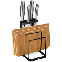 Relaxdays 2 in 1 Schneidebretthalter schwarz