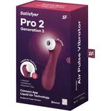 Satisfyer PRO 2 Generation 3 Connect App Klitoris-Stimulator wine 16,2 cm