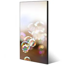 banjado Magnettafel 37x78cm Magnetwand Schwarz Aus Metall Magnetpinnwand Pinnwand Inkl. 4 Magnete Motiv Seifenblasen