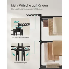 Songmics Wäscheständer 1,73 m schwarz