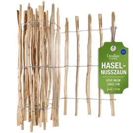 Creative Home Staketenzaun 500 x 90 cm Haselnuss
