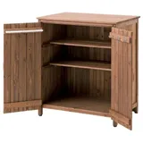 Gartenschrank wetterfest Divit GI44 Geräteschuppen aus Tannenholz wetterfest 70 x 50 x 80 cm braun DPL2