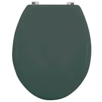 MSV WC Sitz Toilettendeckel MDF Holzkern Dunkelgrün