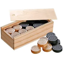 Philos 3052 - Spielsteine für Dame und Mühle, 30 mm, Holz