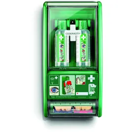 CEDERROTH Augenspülstation 2 x 0,5 l,1 x Pflasterspender CEDERROTH