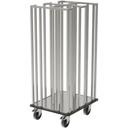 Rieber Regalwagen für Menüschale JVA, 806 x 868 x 1639 mm, umlaufender Stoßschutz