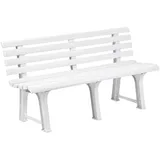 PROGARDEN Panchina 145 x 49 x 74 cm Weiß