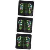 Healvian 3st Fußmassagematte Fußmassage Mit Kieselsteinen Fußreflexzonenmatte Akupressur-gehmatte Reflexzonenmassage-fußpolster Massagematte Mit Steinen Massagematte Für Die Füße Pvc