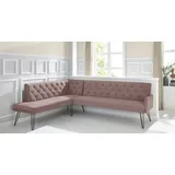 exxpo - sofa fashion Eckbank »Doppio«, Frei im Raum stellbar pink, Sitzbänke, 56836950-0 B/H/T: 197 cm x 90 cm x 255 cm