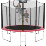 Kinetic Sports Trampolin Outdoor Salto 250 cm inkl. Sicherheitsnetz und Leiter Pink