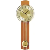 AMS Wanduhr 7115/9 Quarz mit Pendel Metallpendel Holz Pendeluhr Massivholz kirschbaumfarben lackiert