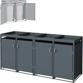 ML-Design Mülltonnenbox 264 x 80 x 124 cm anthrazit