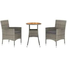 vidaXL Garten-Bistro-Set 3-tlg. Grau