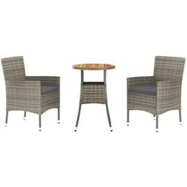 vidaXL Garten-Bistro-Set 3-tlg. Grau